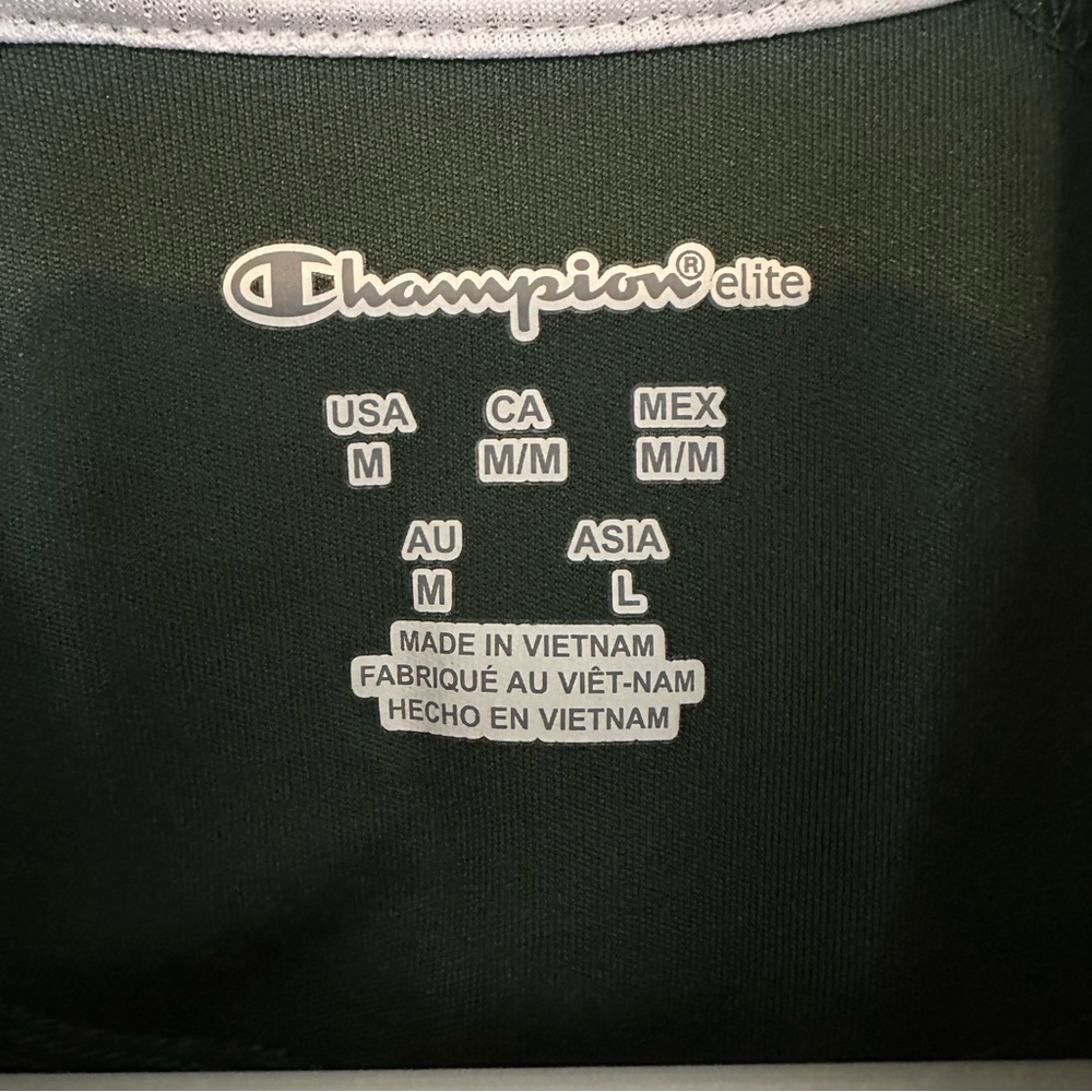 Champion Dark Green and White MSU Polo Shirt - Picture 2 of 3
